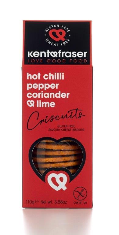 Hot Chilli Pepper with coriander and lime 110 g. - Kent & Fraser - Galletas saladas - GOURMANDISE SL - 5.20