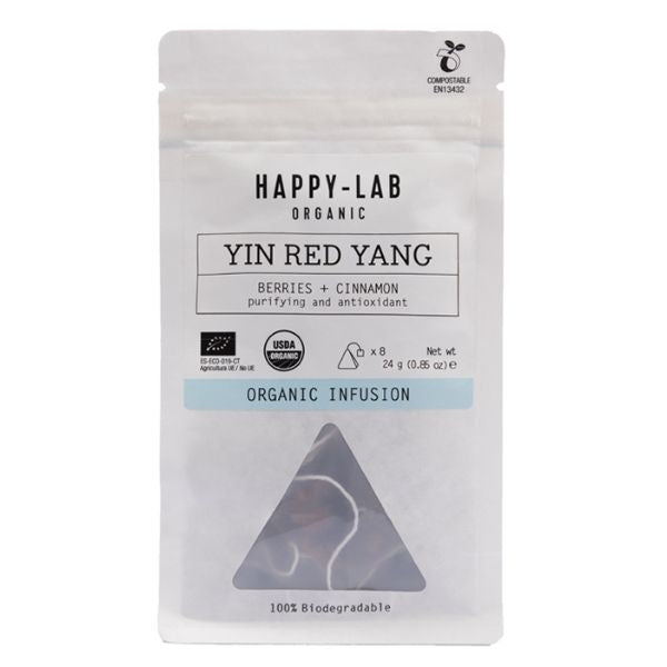 Yin Red Yang Bolsa Compostable 8 pirámides - Happy-Lab - Té e infusiones - GOURMANDISE SL - 6.04